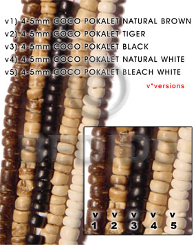 4-5mm coco pokalet black - Coco Pokalet Beads