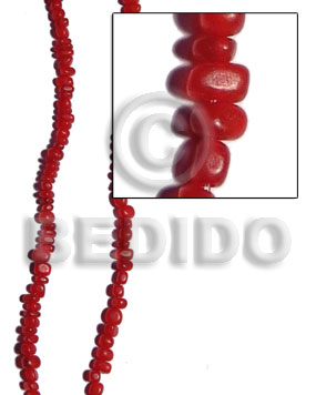 horn nuggets in red 9mmx6mm -