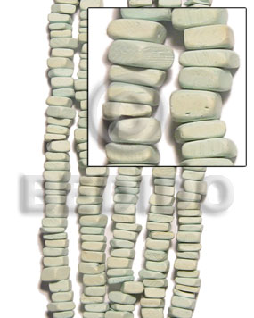 mint green square cut dyed coco 8x8mm -