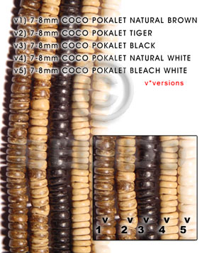 7-8mm coco pokalet bleached white -