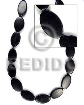 black horn flat oval  5x15x22mm -