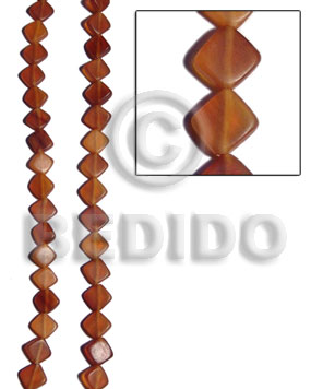 golden horn amber diamond 13mmx13mmx4mm - Horn Flat Rectangular Disc Beads