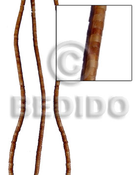 golden amber horn heishe 3mmx4mm - Horn Tube and Heishe Beads