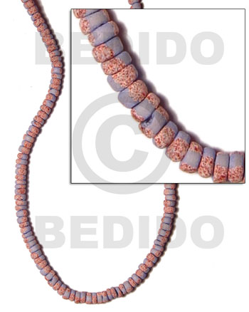 4-5mm coco Pokalet. lilac  splashing - Coco Pokalet Beads