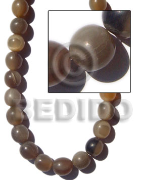 natural horn . round beads 13mm - Horn Natural Beads