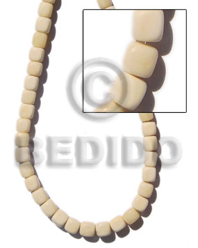 dice bone white 7x7mm - Bone Nuggets Beads