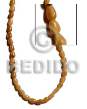 natural horn teardrop 6mmx8mm - Horn Teardrop Beads