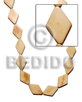 natural bone diamond 25mmx15mm - Bone Bicone Diamond Beads