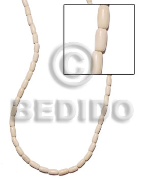 white bone oval 9mmx5mm - Bone Rice Oval Heishe Beads