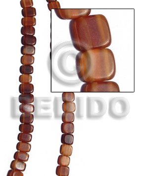 golden horn amber rectangular square / 2 holes /  10mmx13mm - Horn Flat Rectangular Disc Beads