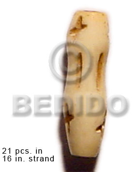 natural bone tube  groove 19mmx8mm / 21 pcs. in 16in. strand -