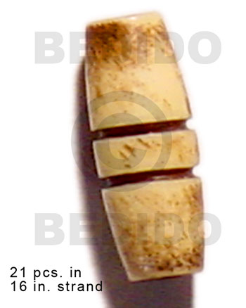 natural antique bone/ tube  groove 19mmx8mm / 21 pcs. in 16in. strand - Bone Carved Beads
