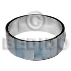 laminated blue hammershell in 1 inch  stainless metal / 65mm in diameter -