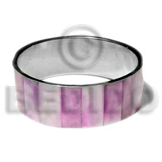 laminated pink hammershell in 1 inch  stainless metal / 65mm in diameter -