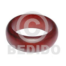 grained,stained, glazed and matte coated high quality nat. wood bangle / wood tones / ht= 27mm / 65mm inner diameter / 10mm  thickness / maroon wood tone  burning -