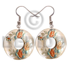 40mm donut hammershell   embossed handpainted design -