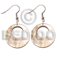 dangling 35mm round MOP - Shell Earrings