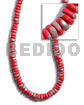 4-5mm coco pokalet. red Coco Pokalet Beads
