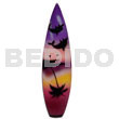 Surfboard Handpainted Wood Refrigerator