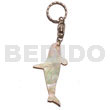 40mm Carved Mop Shell Keychain Dolphin