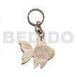 40mm Carved Mop Shell Keychain Fish