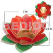 Colored Lotus Red Green Combinationnation Capiz