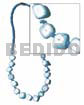 Floating colored white rose in Shell Necklace