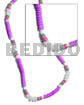 4-5mm lavender coco pokalet Shell Necklace