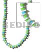 Sq. cut white rose Shell Necklace
