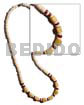4-5mm coco pokalet. bleach Wood Necklace