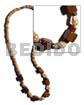 4-5mm coco pokalet. tiger Wood Necklace