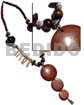 Round Woods Beads Brown