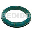 Natural Wood Bangle In Aquamarine