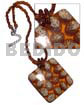Amber Glass Beads Square