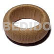 Natural Wood Bangle In Beige