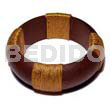 Natural Wood Bangle In Brown