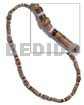 4-5mm coco heishe tiger Choker Necklace