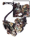 Overlapping Paua Button Chips Green Hammershell