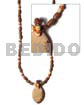 Oval wood pendant burning wood Wood Necklace