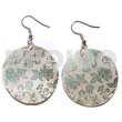 Dangling 35mm Round Handpainted Embossed Hammershell