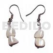 Dangling troca nuggets Shell Earrings