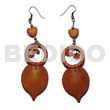 Dangling Natural White Wood Heart