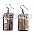 Dangling 33mmx20mm Laminated Brownlip Hammershell Cracking