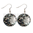Dangling 25mm Round Laminated Paua