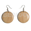 Dangling Round 32mm Natural Wood