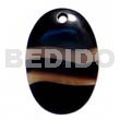 50mmx35mm Oval Black Horn