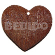 40mmx45mmmm Textured Brown Heart Natural