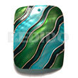 Handpainted And Colored Rectangle 50mmx40mm