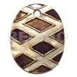 Handpainted and colored oval 30mmx20mm Hand Painted Pendants