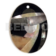 Oval 55mmx42mm Black Resin